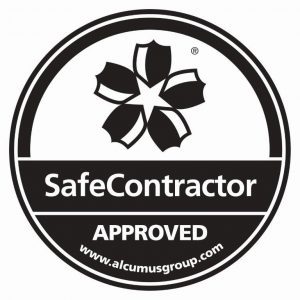 Home 5 Seal Black SafeContractor Sticker 300x300 1